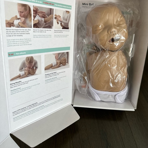 New Infant CPR Doll Anytime Kit AHA Heart Association DVD Training +Baby Manikin - Picture 11 of 15